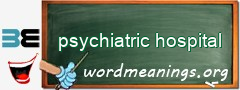 WordMeaning blackboard for psychiatric hospital